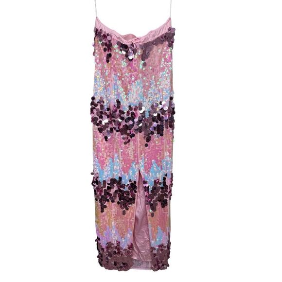 NEW Revolve Majorelle Yasmina Gown Iridescent Multi Sequins XL - Picture 5 of 9